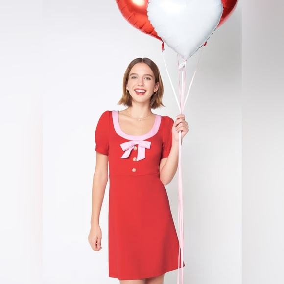 ModCloth NWT Greet Me Sweetly A-Line Dress - Red - Picture 2 of 5